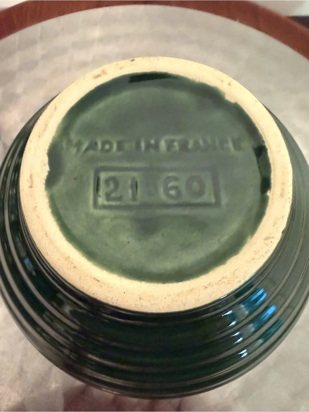 Small green “made in France” bowl